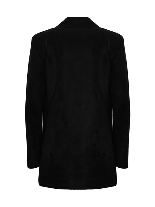 Giacca lunga in maglia di velluto D. Exterior | 595892NERO